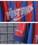 Maillot de Basket Detroit Pistons Mitchell & Ness manche courte basketball Rouge Bleu